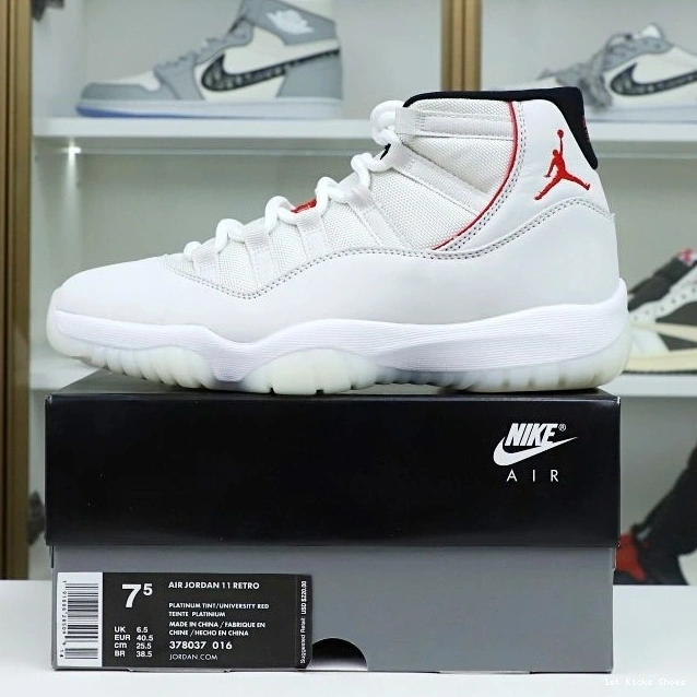 1st Kicks JORDAN AIR TINT 2014 PLATINUM Kimikick 11 XI RETRO AllSeason 1117